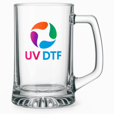 14oz Beer Mug with Handle - UV DTF